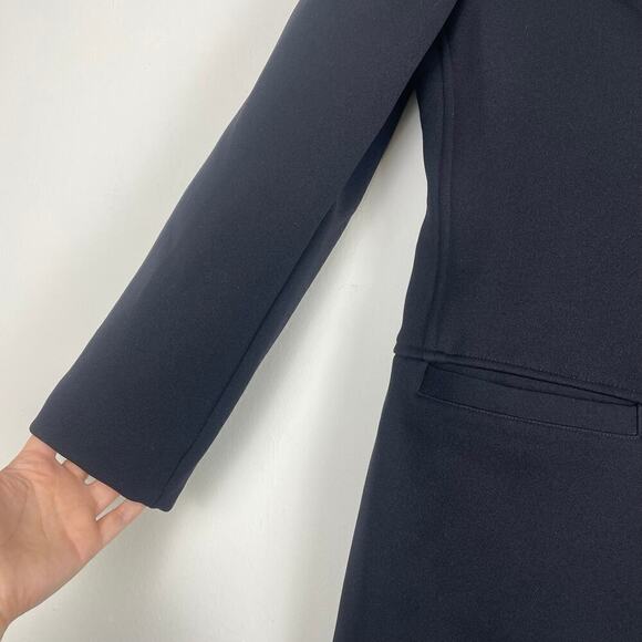 Vintage Janet Howard lightly padded black coat wool and spandex blend size 6 - Picture 4 of 9